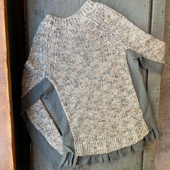 MOTH {Anthro} mixed media sweater | size small - Picture 7 of 8